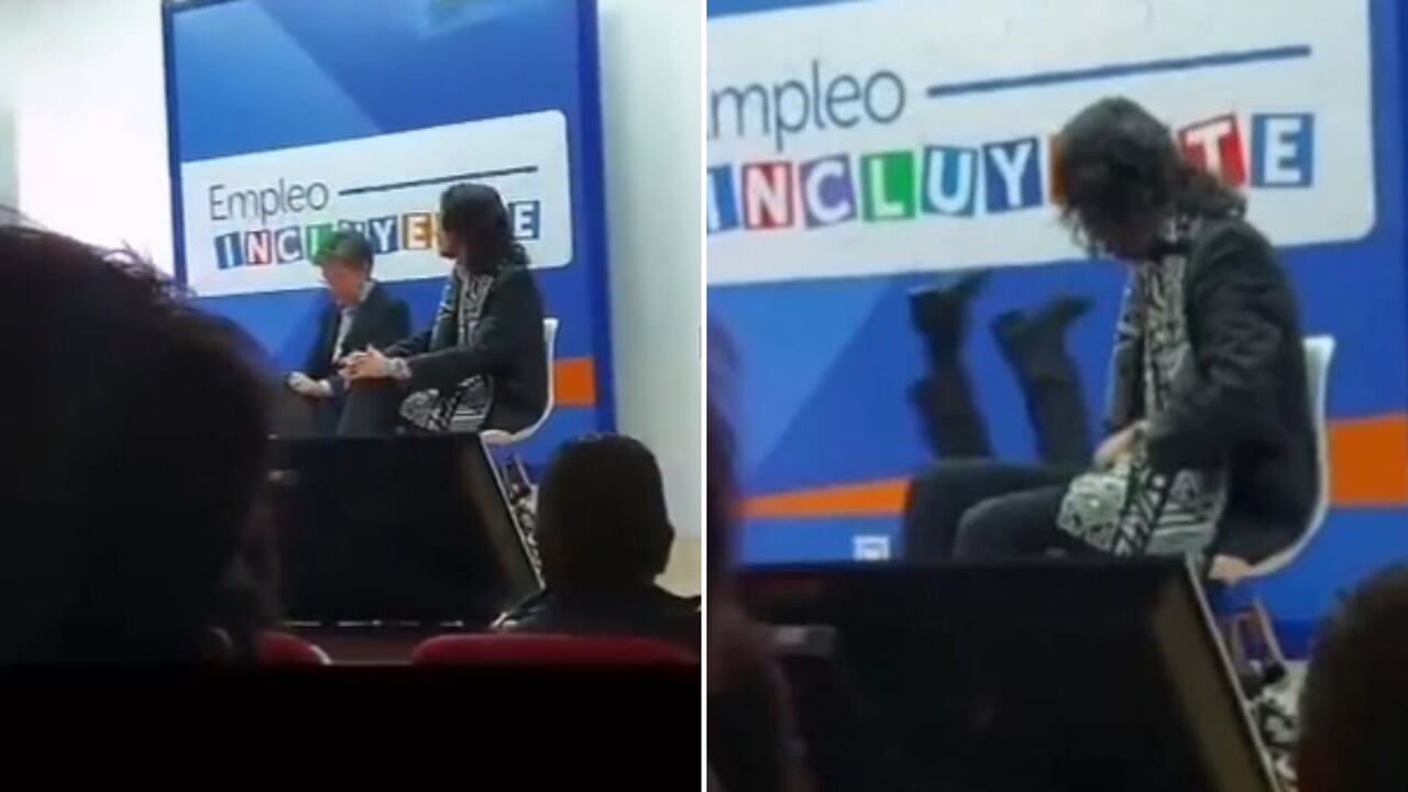 Tremendo totazo: Claudia López se cayó en pleno evento y ahora es tendencia en redes
Foto: Video TikTok @Nicolasgarcia638