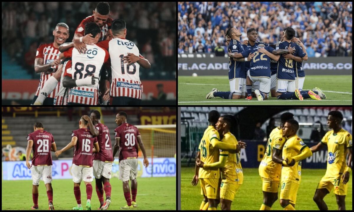 Junior, Millonarios, Tolima y Bucaramanga son 4 de los 8 clasificados