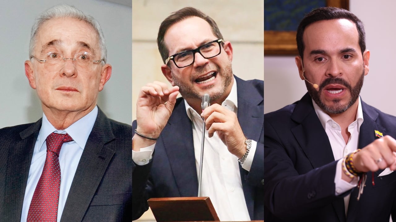 Álvaro Uribe, Lidio García y Abelardo De La Espriella.