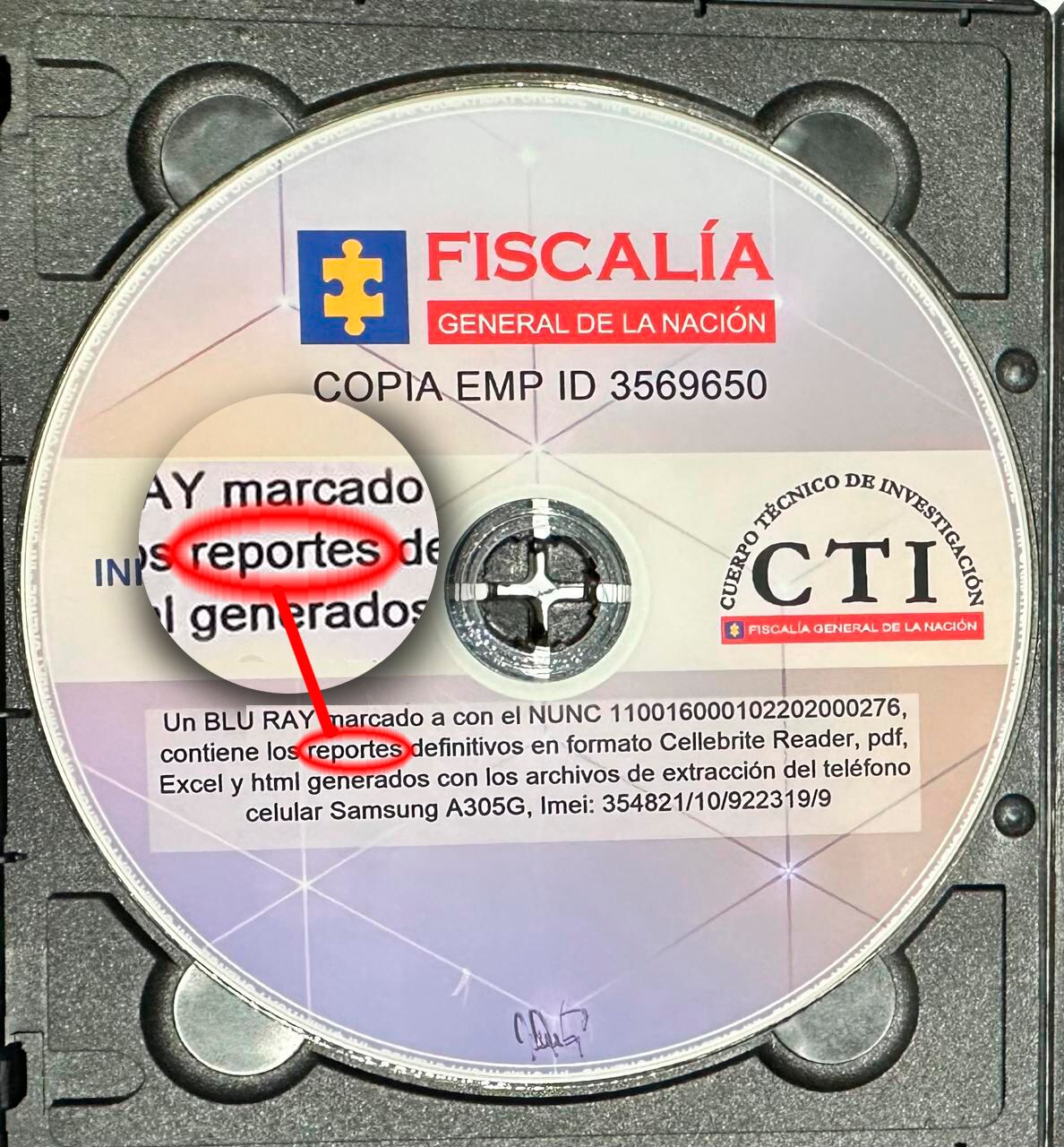 Acta de entrega de información CD