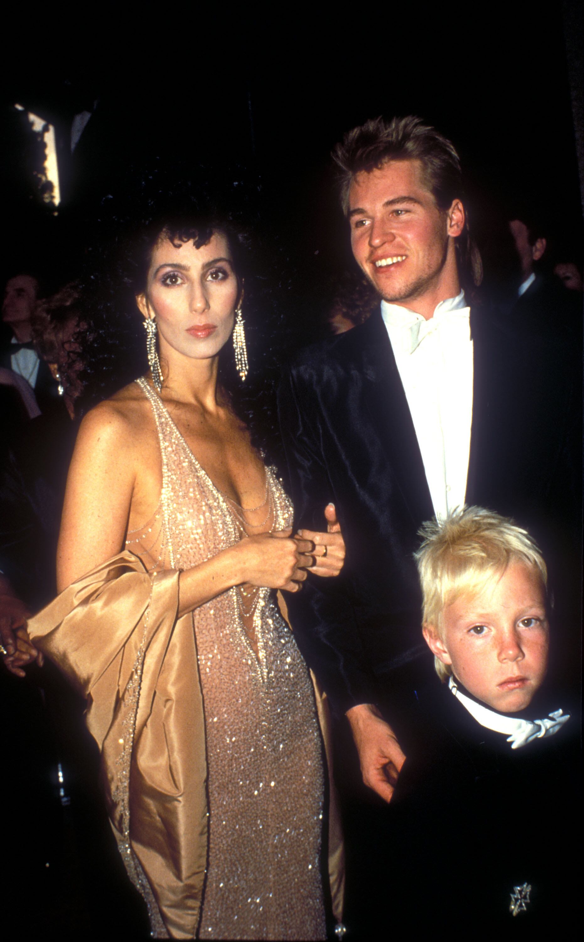 Cher, son Elijah Blue Allman and Val Kilmer at Academy Awards