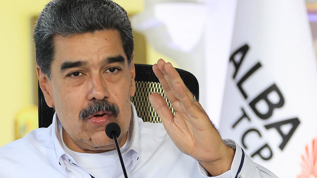 Nicolás Maduro, hablando durante una reunión con miembros de la Alianza Bolivariana para los Pueblos de Nuestra América (ALBA) en Caracas.