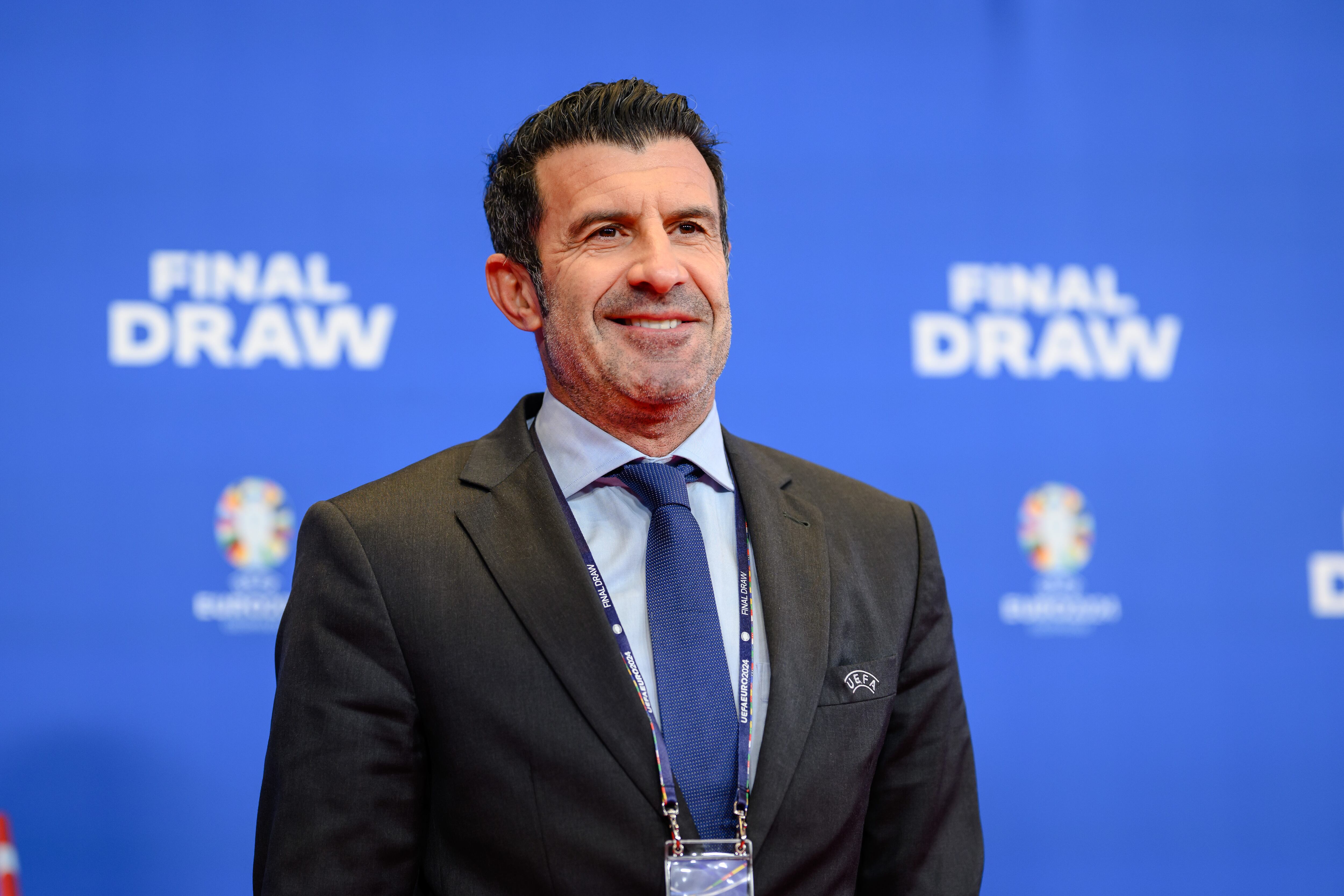 HAMBURG, GERMANY - DECEMBER 02: Former Footballer, Luis Figo, arrives at Elbphilharmonie on December 02, 2023 in Hamburg, Germany. (Photo by Marvin Ibo Guengoer - GES Sportfoto/Getty Images)