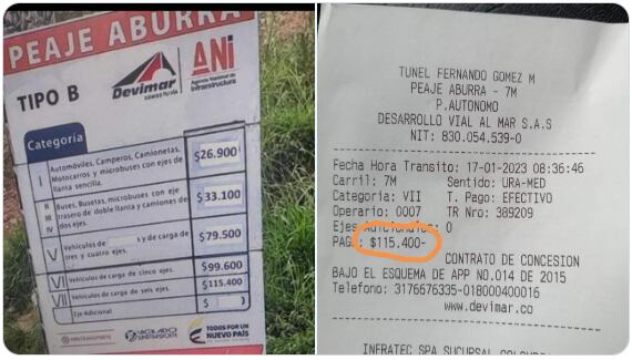 Conductores en Antioquia denuncian cobros excesivos de los peajes