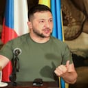 Conferencia del presidente ucraniano, Volodímir Zelenski, durante una gira para pedir más armamento y el ingreso a la OTAN.