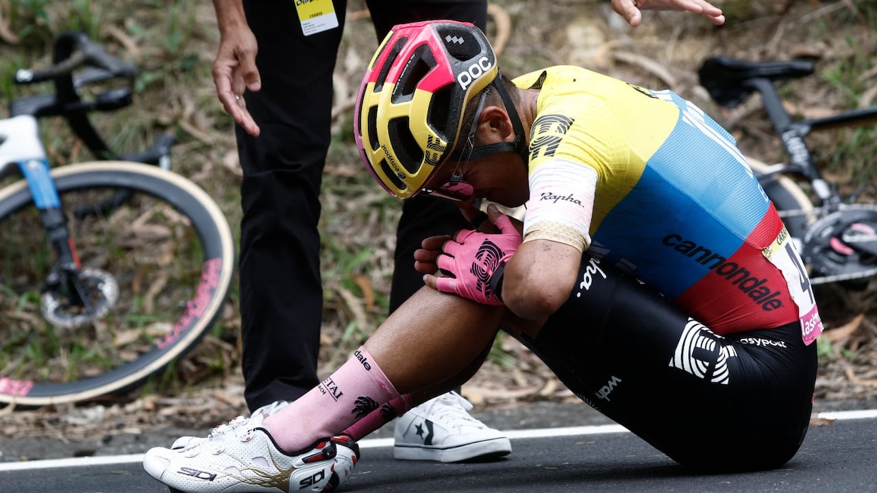 El ecuatoriano sufrió una dura caída en la primera etapa del Tour de Francia 2023.