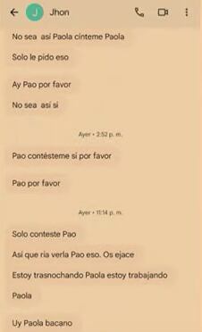 Los supuestos chats entre el policía que se quitó la vida y la mujer a la que le disparó en un motel