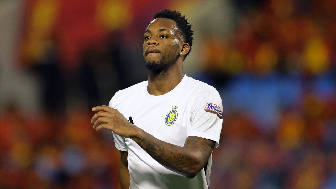 Jhon Jader Durán durante una práctica con Al-Nassr