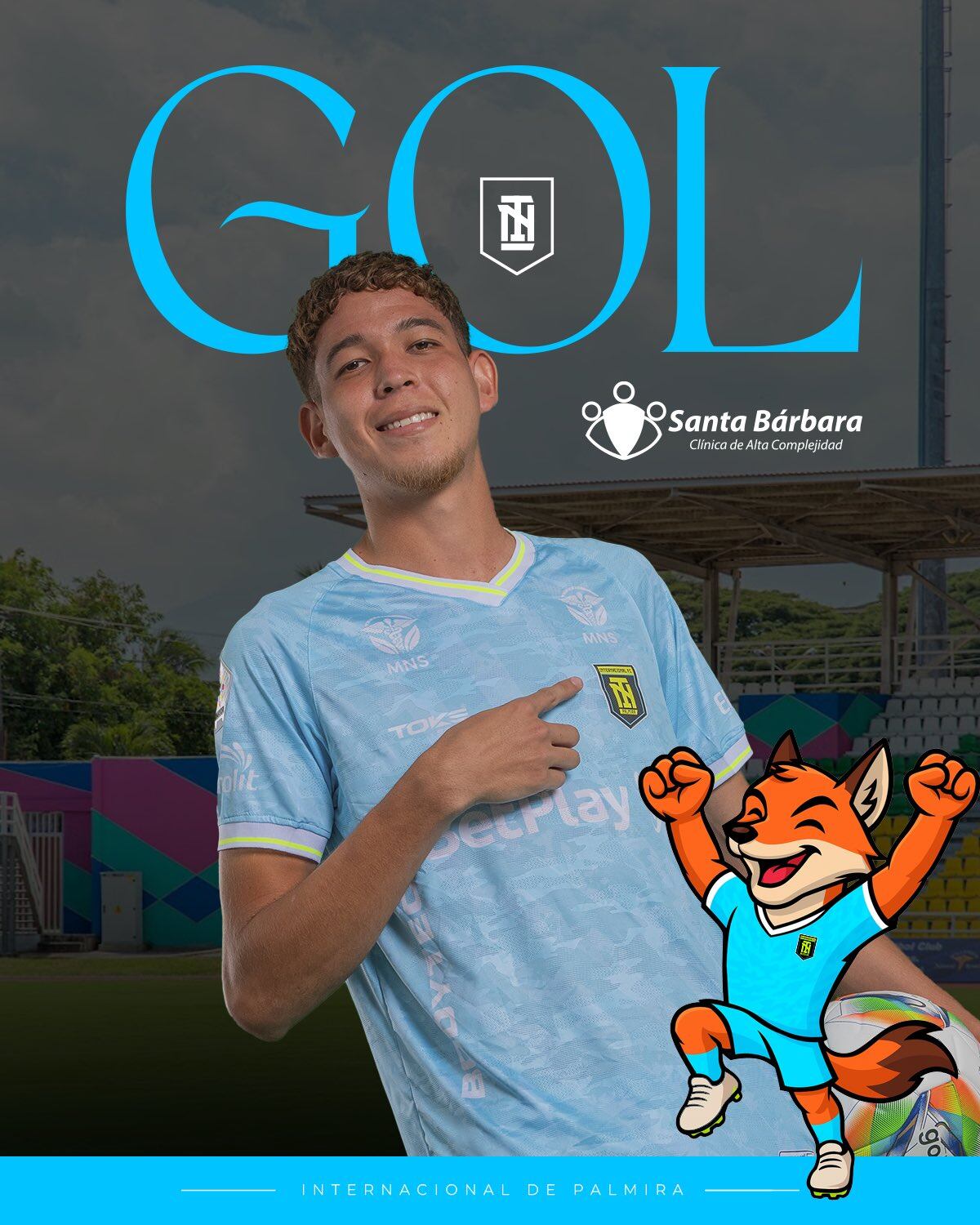 Inter Palmira anunciando el golazo de Yacer Ariza contra Huila.