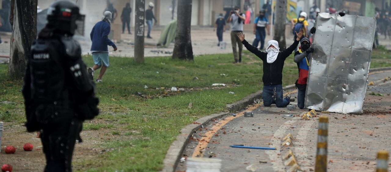 Las protestas en la ciudad de Cali