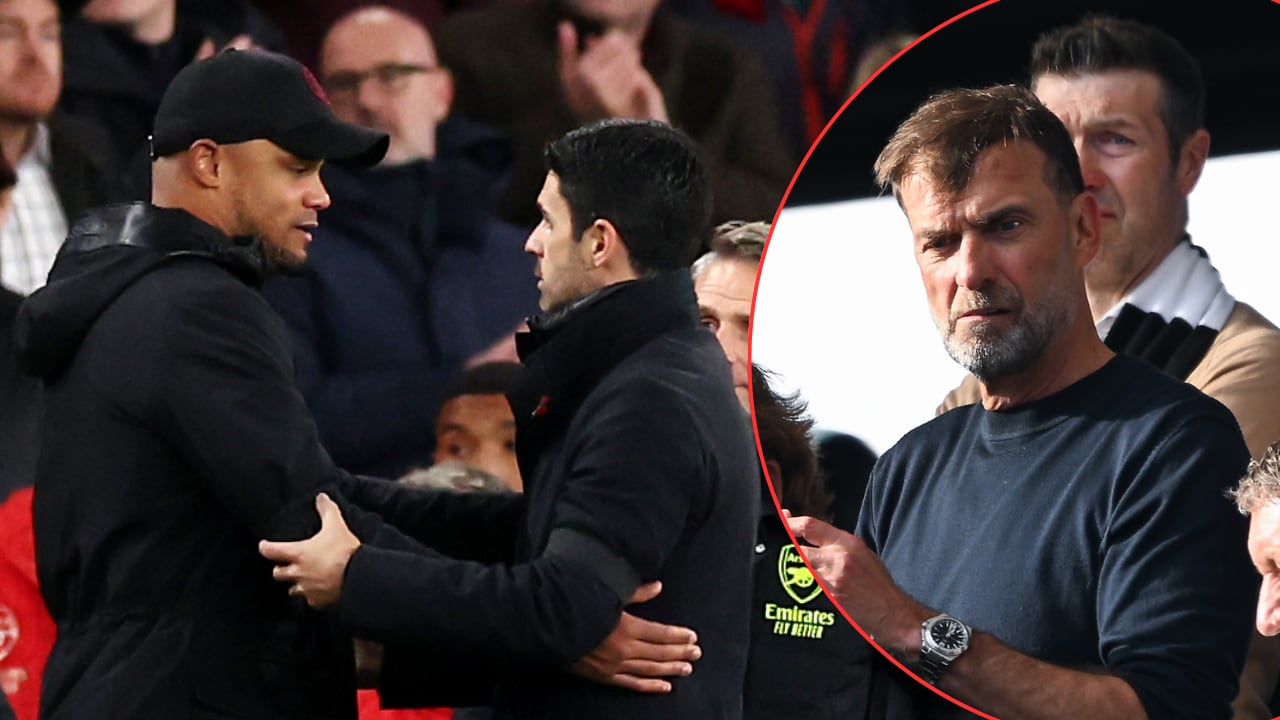 A Kompany le indagaron tras lo dicho por Mikel Arteta y respondió sin tapujos, frenando las especulaciones y mencionando a Klopp.
