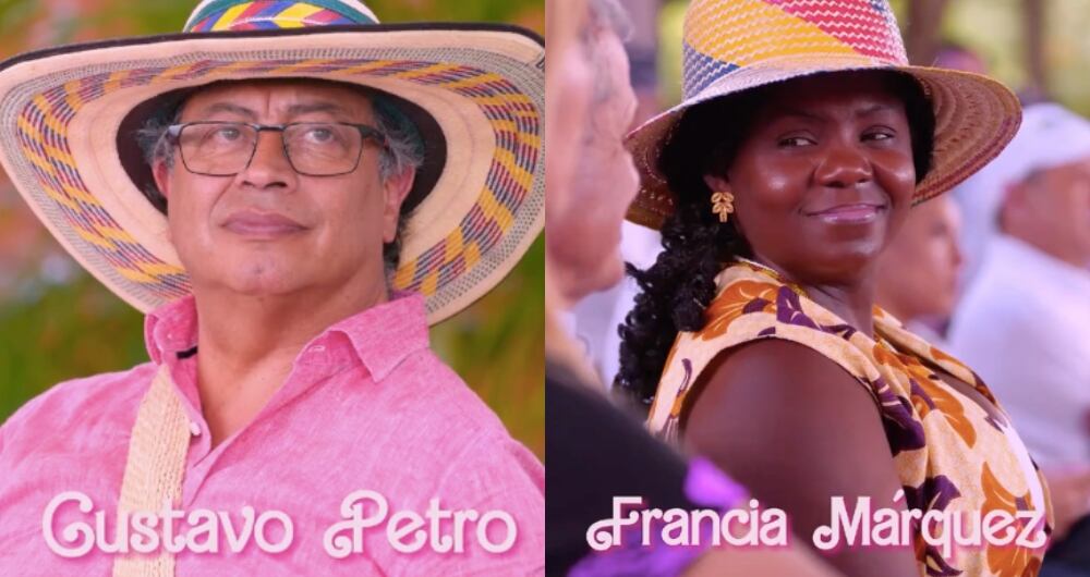 El presidente Gustavo Petro y la vicepresidenta Francia Márquez.