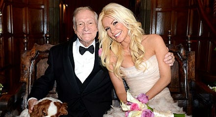 Hugh Hefner y Crystal Harris