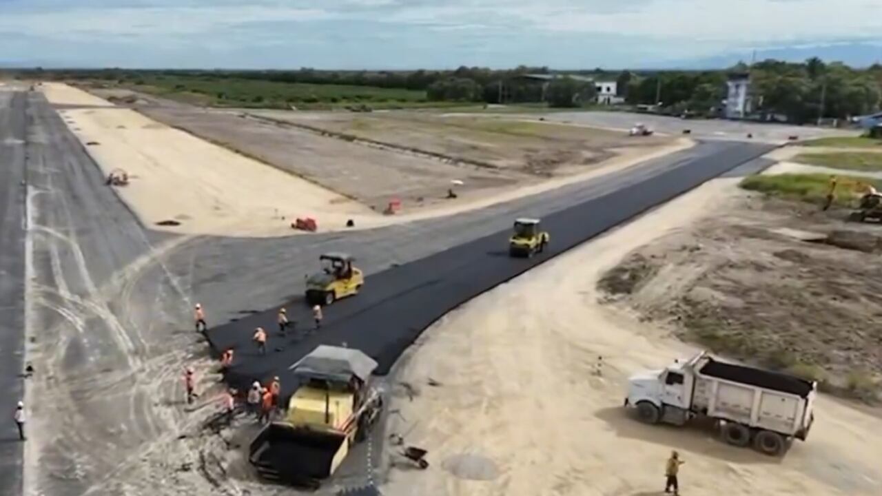 Así avanza la obra del Aeropuerto Santiago Vila.