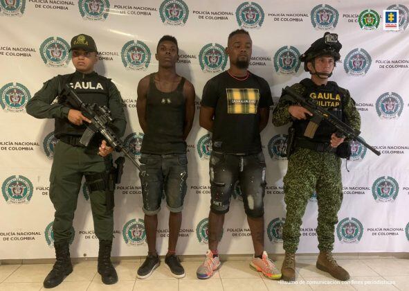 Los dos capturados por el secuestro del menor fueron dejados a disposición de un juez, quien dictó su sentencia. Foto: Fiscalía General de la Nación