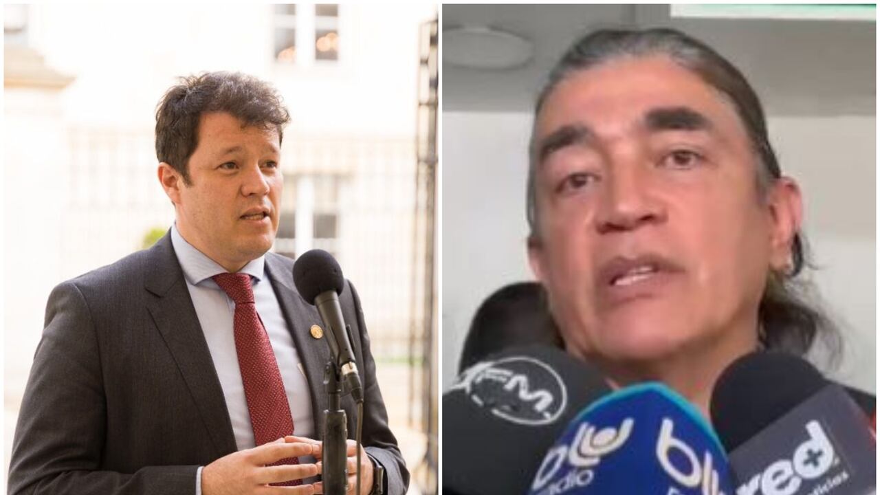 Víctor Muñoz, exdirector del Dapre, y Gustavo Bolívar, director de Prosperidad Social.