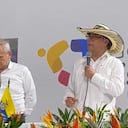 El presidente Gustavo Petro durante su intervención en Barranquilla, donde habló de las tarifas de energía eléctrica.