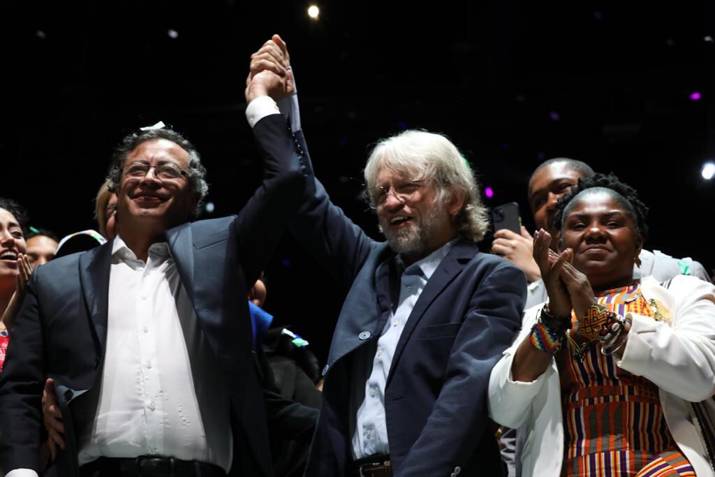 Antanas Mockus en Celebración con Gustavo Petro