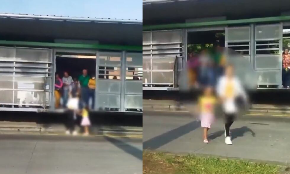 Video |Que irresponsabilidad, esta madre puso en riesgo a su hija por colarse al MIO en Cali.