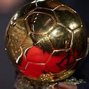 PARIS, FRANCE - SEPTEMBER 22: Ball D´or trophy attends the 69th Ballon D'Or Photocall at Theatre Du Chatelet on September 22, 2025 in Paris, France. (Photo by Jose Breton/Pics Action/NurPhoto via Getty Images)