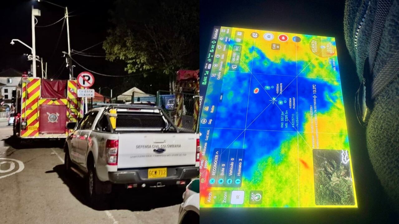 Labores de búsqueda de las siete personas desaparecidas en Monserrate.