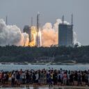Wenchang Space Launch Center in southern China's Hainan province on April 29, 2021. (Photo by STR / AFP) / China OUT