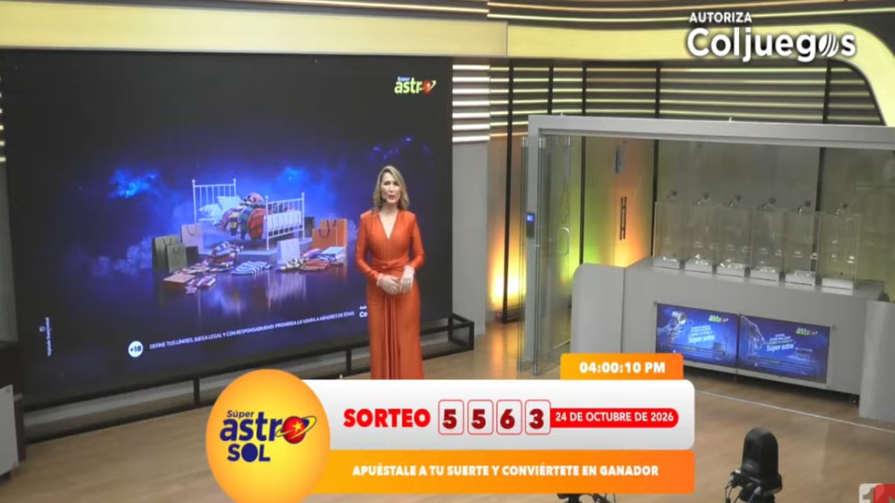 Captura al sorteo de Super Astro Sol del 24 de octubre de 2026
