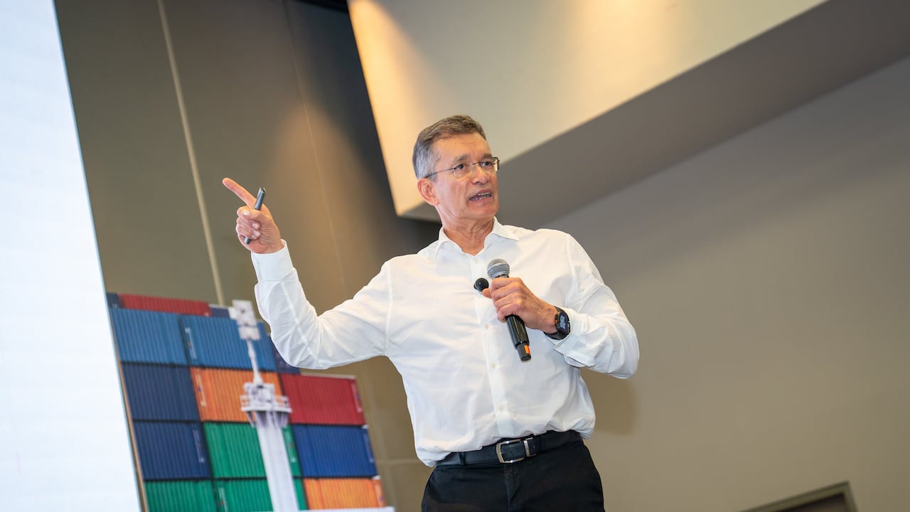 Javier Díaz, presidente de Analdex, en la inauguración del Congreso Nacional de Exportadores.