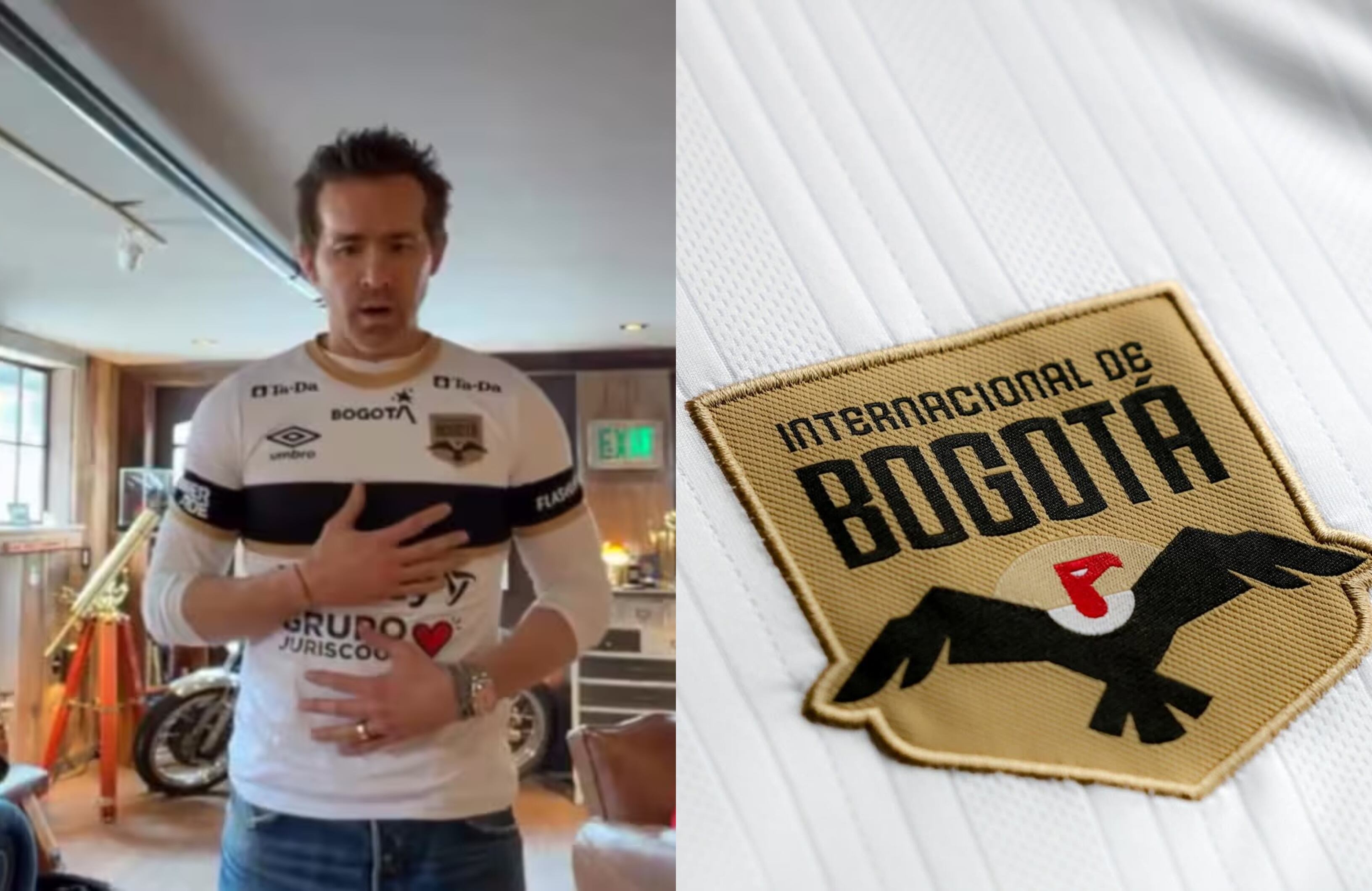 El actor canadiense y copropietario del club capitalino apareció en redes sociales luciendo el nuevo uniforme