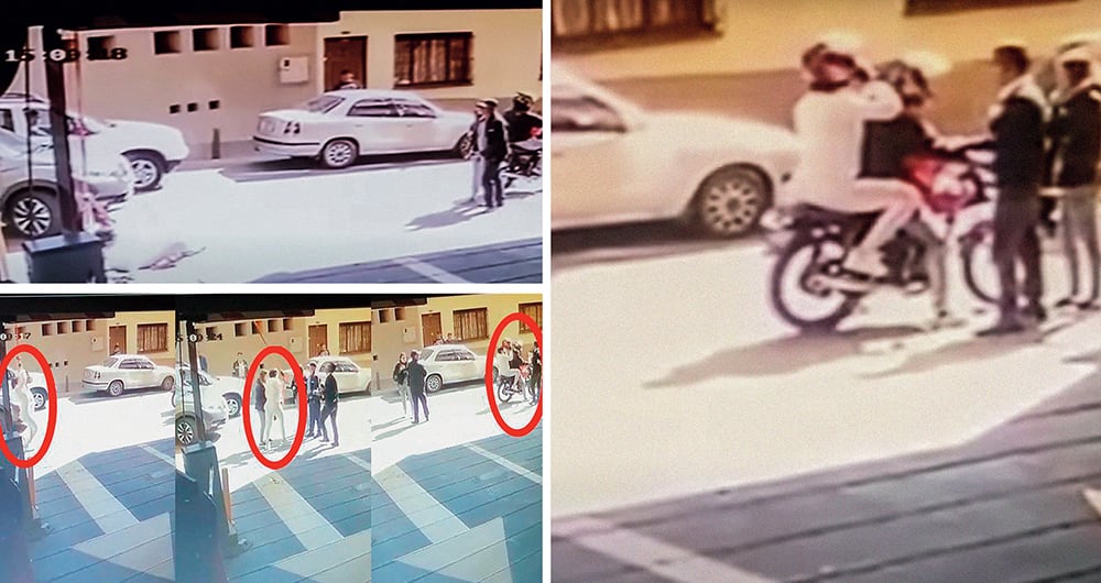 Aida Merlano el día de la fuga. Aquí, cuando abordó una moto.