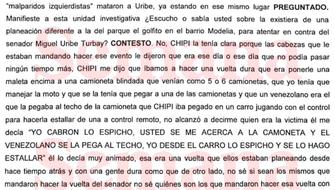 Cristian Camilo González, involucrado en el atentado a Miguel Uribe Turbay
