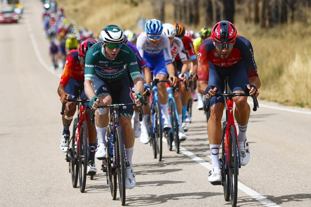 Filippo Ganna fue clave en el puerto de montaña.