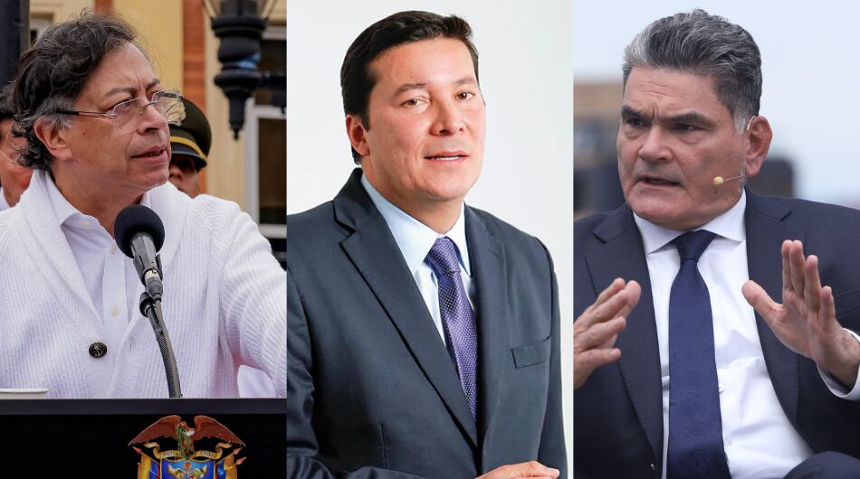 Presidente Gustavo Petro, registrador Hernán Penagos y procurador Gregorio Eljach.
