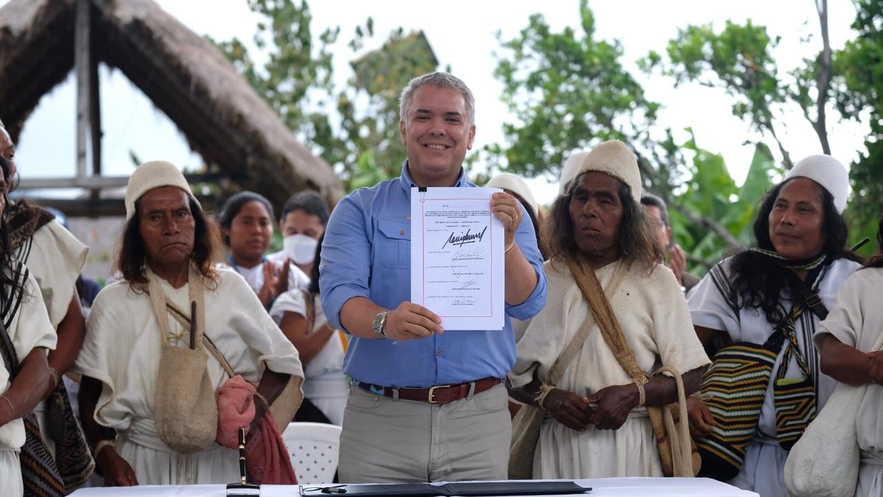 Iván Duque sancionó la Ley de Acción Climática en la Sierra Nevada de Santa Marta.