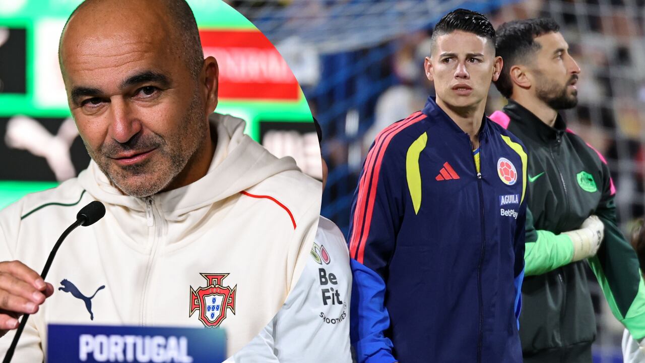 Roberto Martínez y James Rodríguez. Enfrentamiento del Mundial 2026 en el Colombia vs. Portugal
