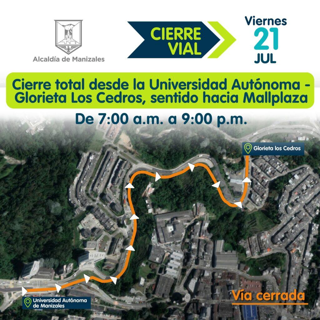 La secretaría de Movilidad diseñó un plan de contingencia para esa zona de Manizales