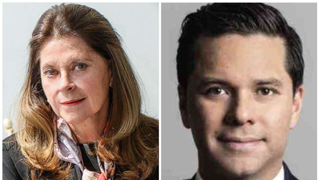 La vicepresidenta, Marta Lucía Ramírez, y el periodista Luis Carlos Vélez.