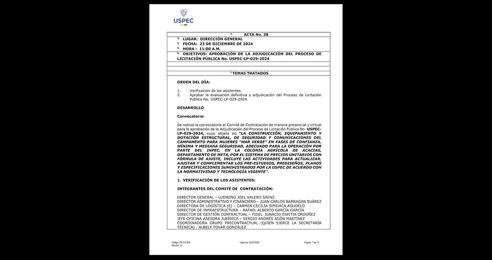 El director de la Uspec respondió por los contratos.