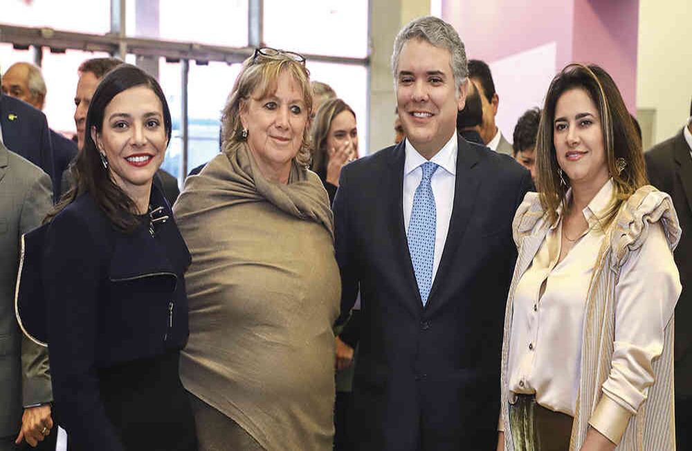 María Paz Gaviria, Mónica de Greiff, Iván Duque y María Juliana Ruiz Sandoval.