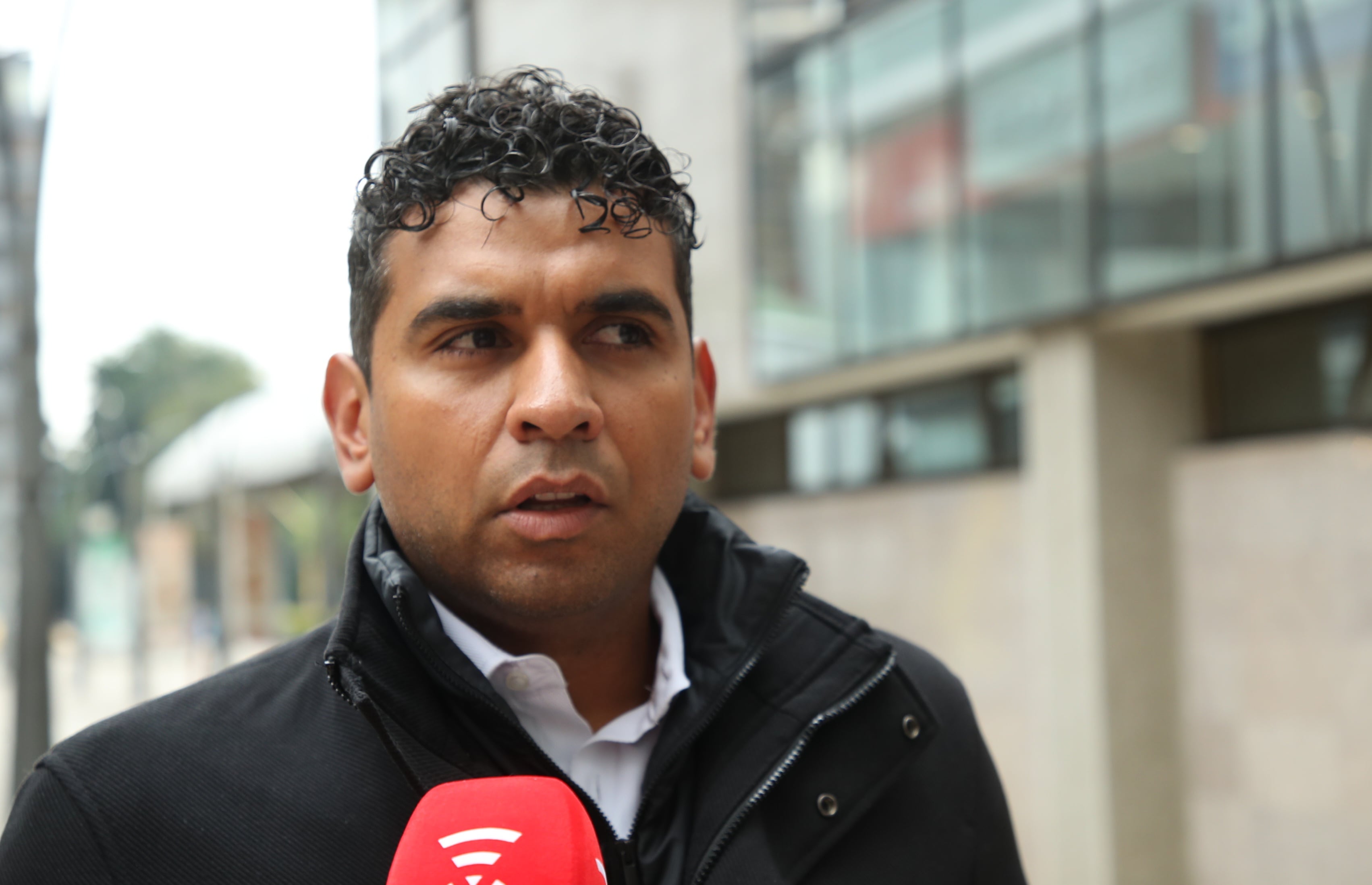 David Racero, representante a la Cámara  del Pacto Histórico por Bogotá  rinde indagatoria en la Corte Suprema de Justicia por el "caso del fruver" Bogotá 9 marzo