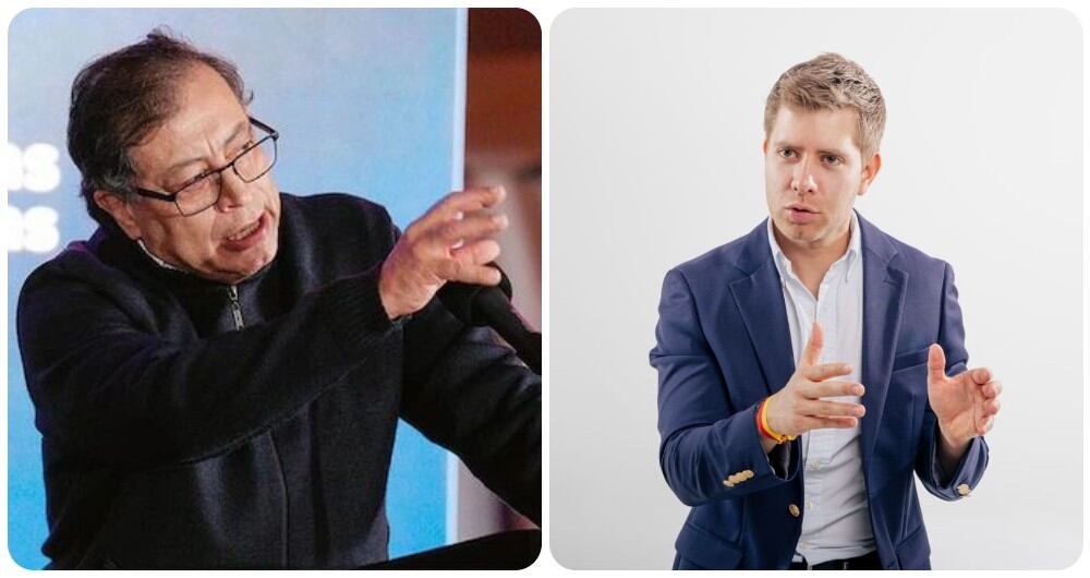 El presidente Gustavo Petro y el activista Josías Fiesco.