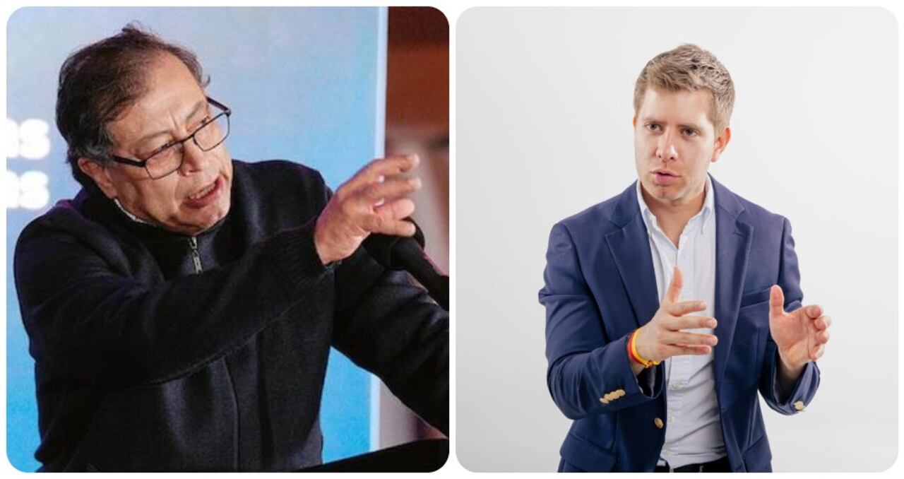 El presidente Gustavo Petro y el activista Josías Fiesco.