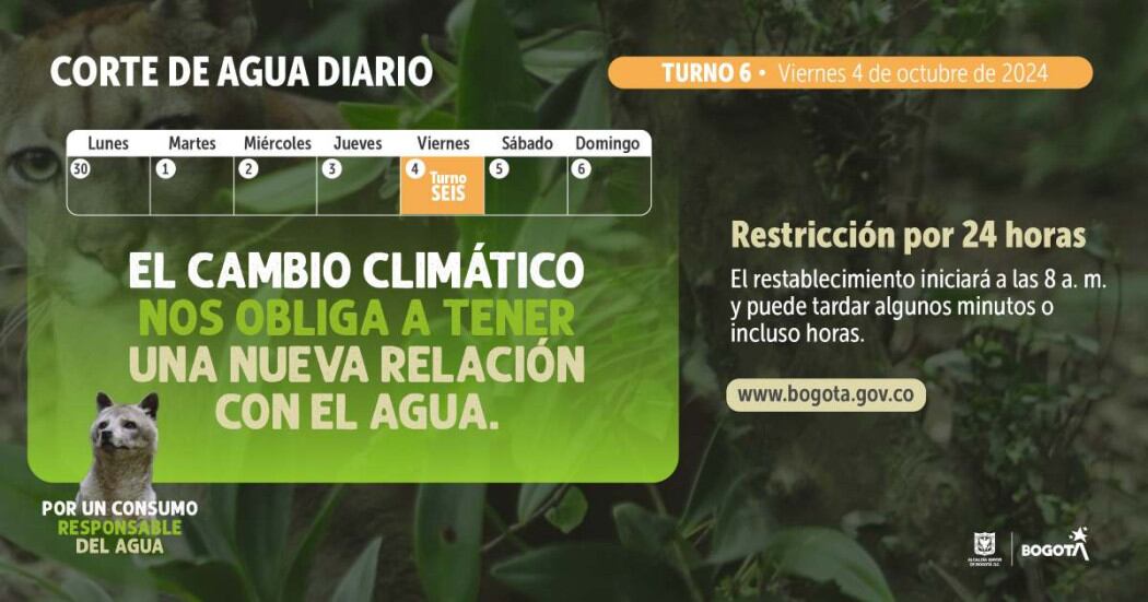 Racionamiento de agua en Bogotá