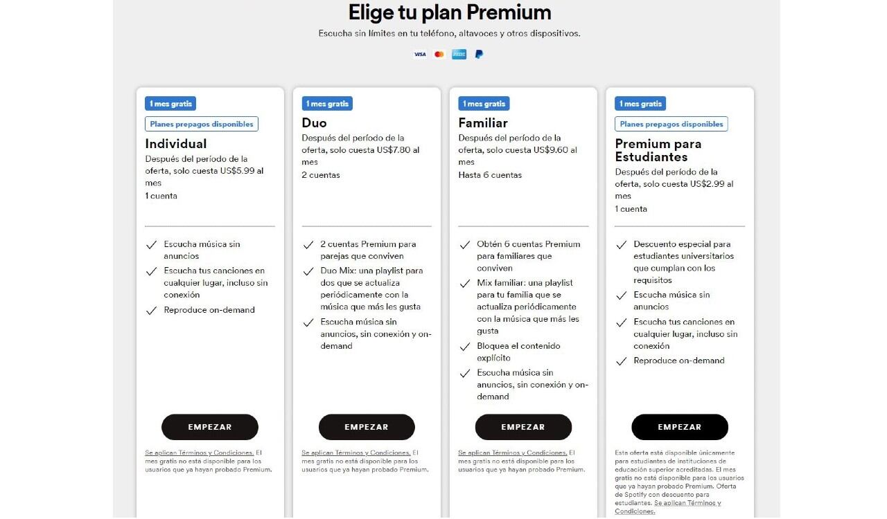 El primer mes será gratis para todos los usuarios nuevos de Spotify en Venezuela