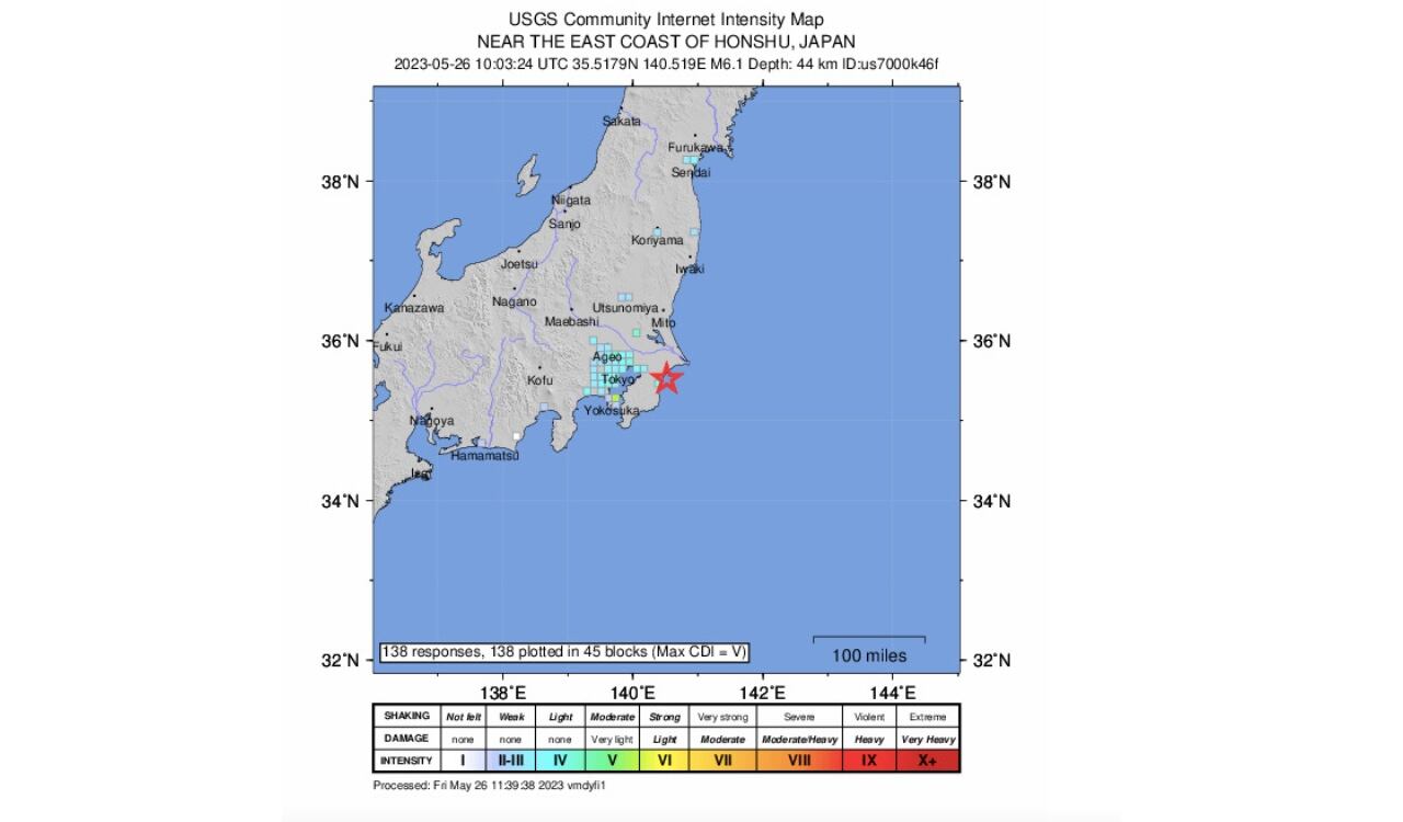Tokio, capital de Japón, fue el epicentro del fuerte temblor