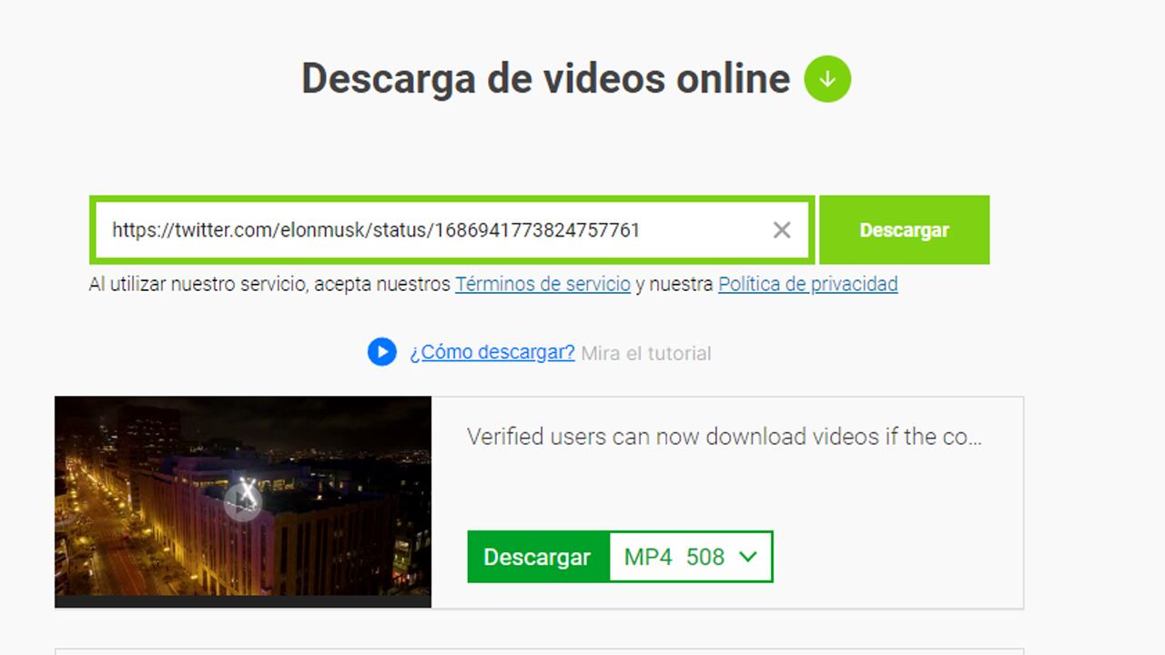 Savefrom permite bajar videos de Twitter gratis.