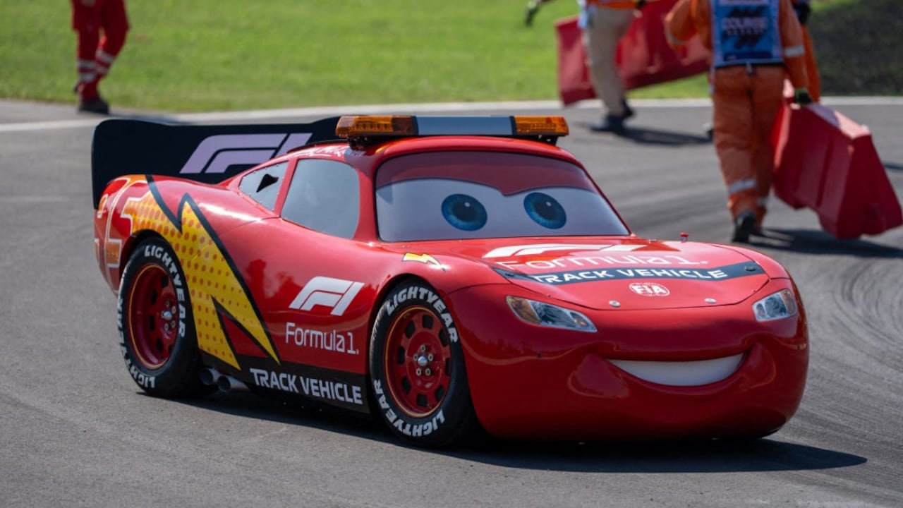 El Rayo McQueen, de Disney Pixar, se muestra durante el Gran Premio Pirelli de Italia 2026 de Fórmula 1 en el Autodromo Nazionale Monza en Monza, el 6 de septiembre de 2026