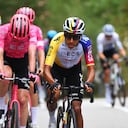 CASTRO DE ERVILLE, SPAIN - SEPTEMBER 09: Egan Bernal of Colombia and Team INEOS Grenadiers competes during the La Vuelta - 80th Tour of Spain 2025, Stage 16 a 167.9km stage from Poio to Mos. Castro de Herville on September 09, 2025 in Castro de Erville, Spain. (Photo by Tim de Waele/Getty Images)