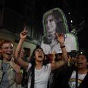 Concentración a favor de la expresidenta Fernández de Kirchner, acusada de delitos de corrupción.