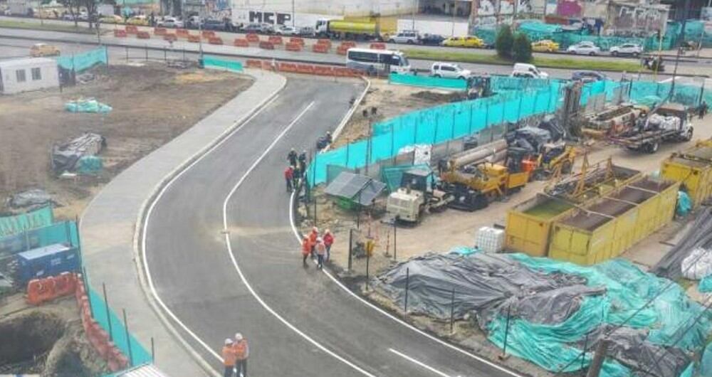 Obras del intercambiador vial de la calle 72 con Caracas por la primera línea del Metro.